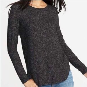 Old Navy Black Specked Long Sleeve Top